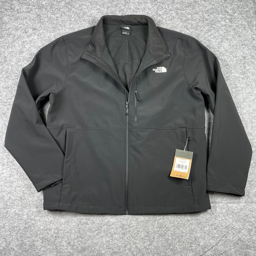 The North Face Apex Bionic Jacket Mens XXL Black Softshell Full Zip NF0A874S NEW